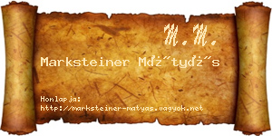 Marksteiner Mátyás névjegykártya